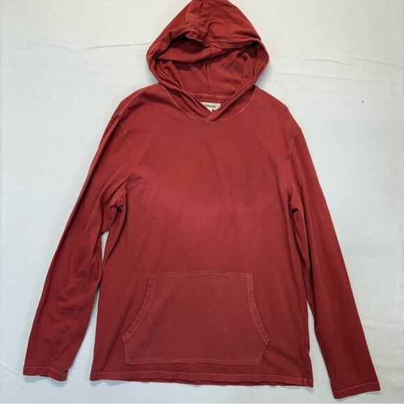 Goodthreads Red Hoodie Pullover lightweight oversized Men’s Size Large - Picture 3 of 7